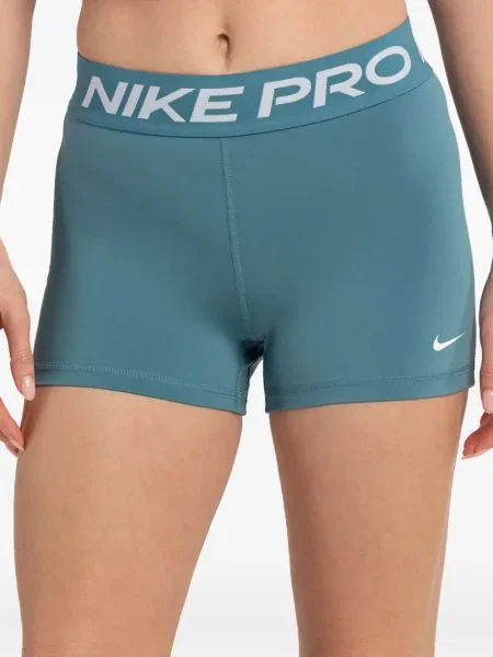 Pantaloni scurți Nike alergare cu talie înaltă în carouri albastru