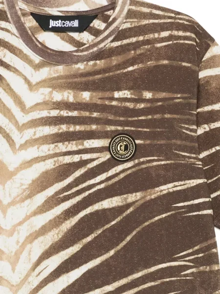 Tricou Just Cavalli cu imagine maro
