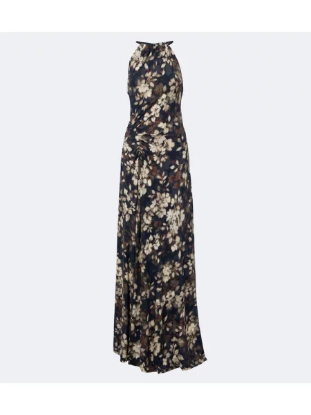 Rochie maxi Simkhai cu model floral cu gât halter