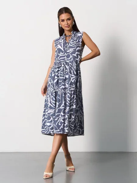 Сукня міді ISSA Plus сірий