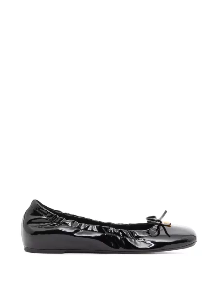 Balerini Valentino Garavani din piele negru