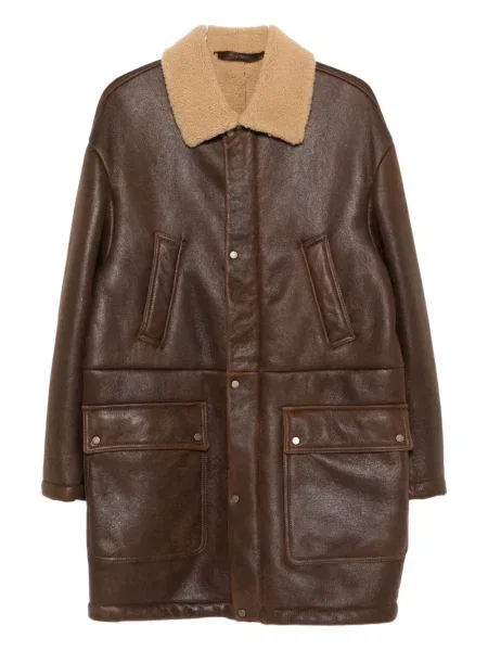 Haină din piele de oaie Salvatore Santoro maro
