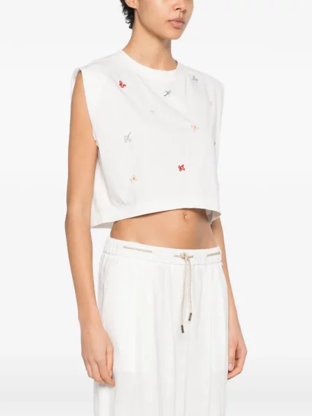 Haftowana koszulka Forte Forte biała