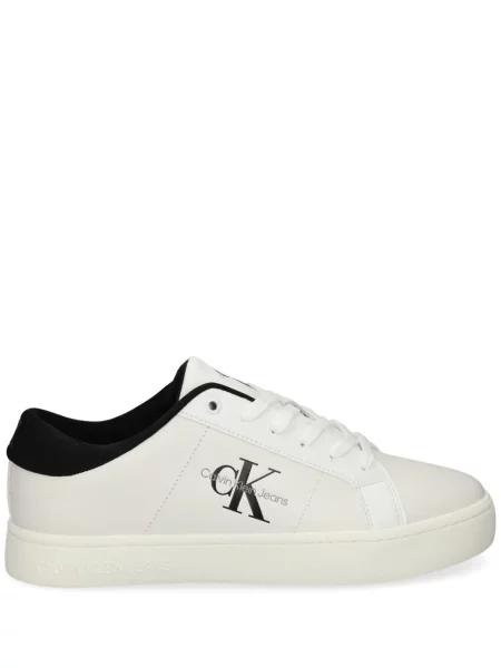 Sneakerși Calvin Klein Jeans cu imagine alb