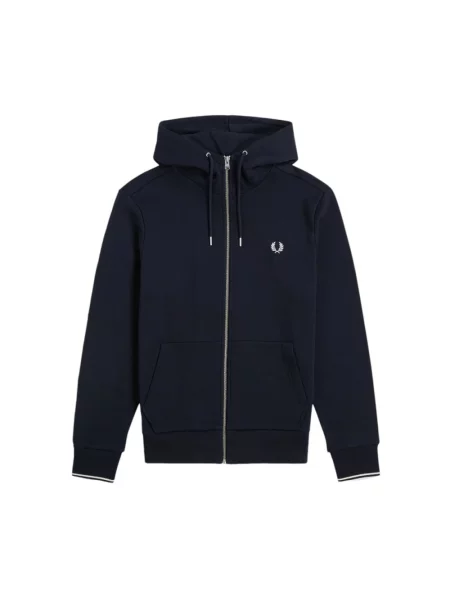 Bluza z kapturem Fred Perry z kapturem niebieska