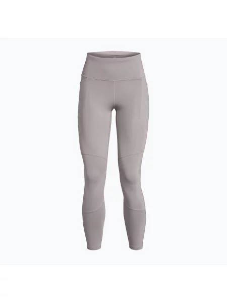Legginsy do biegania Under Armour Launch Elite CW tetra gray / reflective beżowe