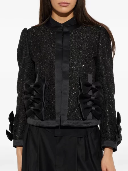Geacă Noir Kei Ninomiya cu funde negru