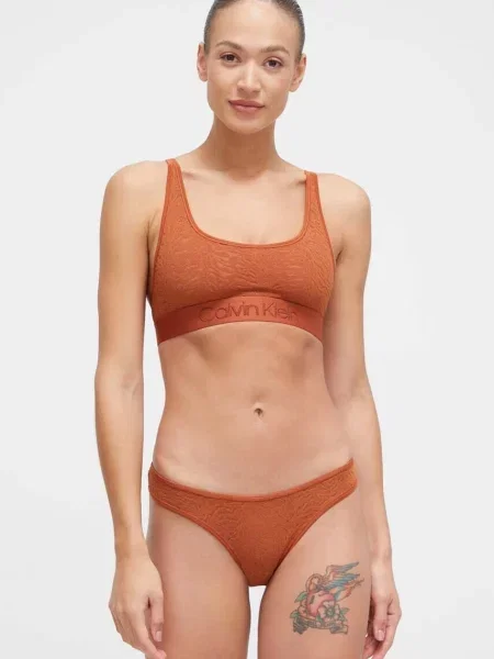 Podprsenka Calvin Klein Underwear oranžová béžová