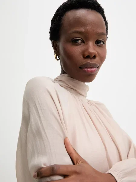 Сукня Answear.LAB mini розкльошена бежевий