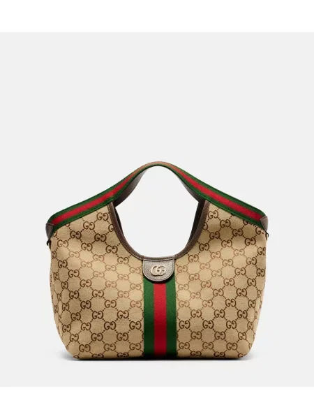 Mała torebka Gucci płócienna beżowa