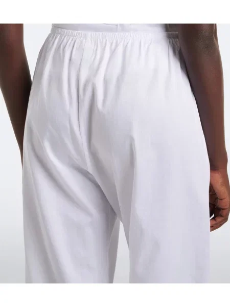Pantaloni Leset din poplin alb