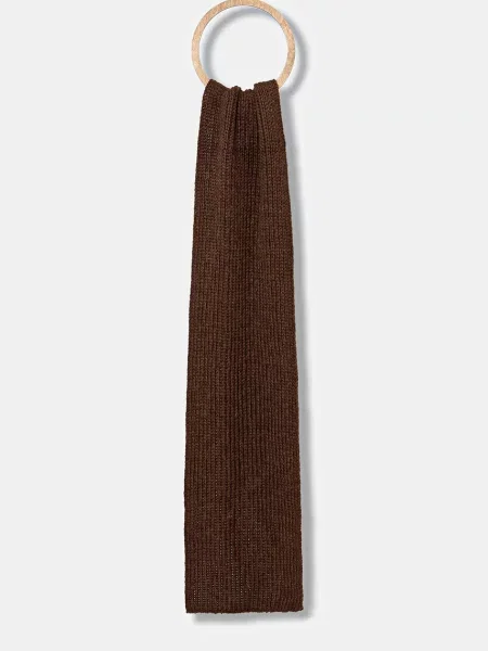 Шарф з вовною Answear.LAB однотонна коричневий