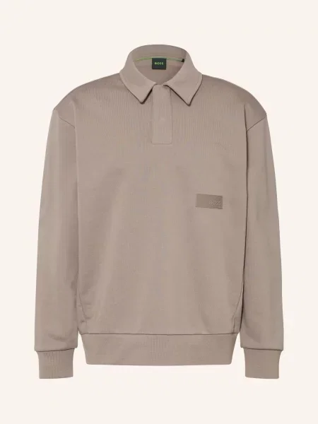 Boss Polokošile S Límečkem Placket šedá