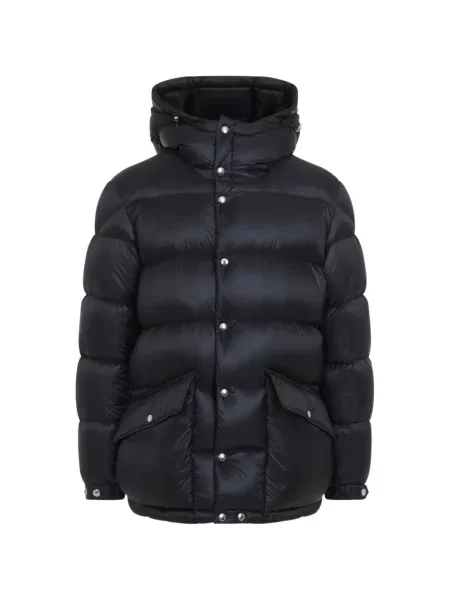 Geacă parka Moncler cu glugă negru