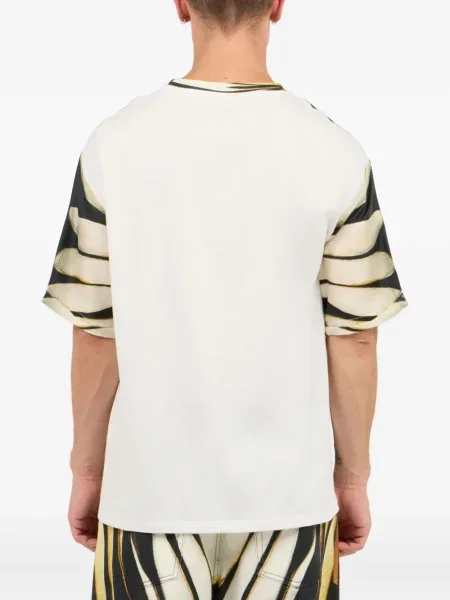 Tricou Roberto Cavalli cu imagine alb