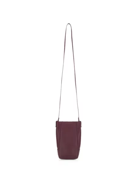 Kožna crossbody torbica Brunello Cucinelli s printom crvena