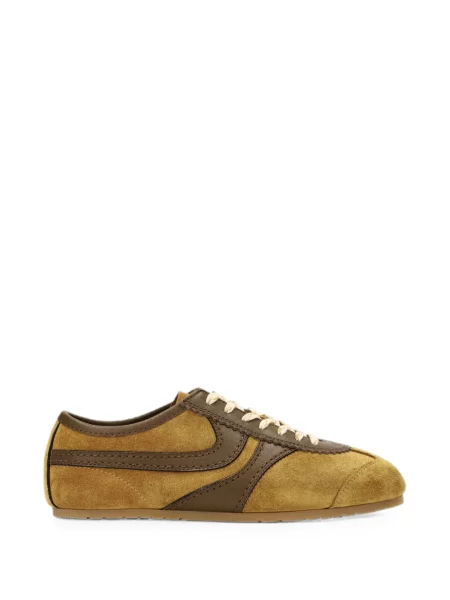 Sneakerși Dries Van Noten din piele de căprioară maro