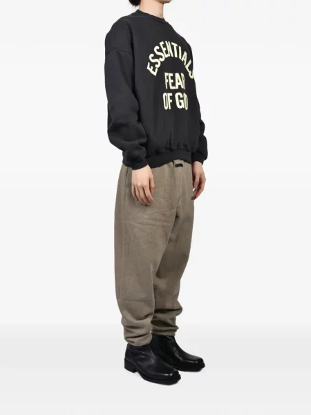 Pantaloni Essentials cu imagine alergare maro