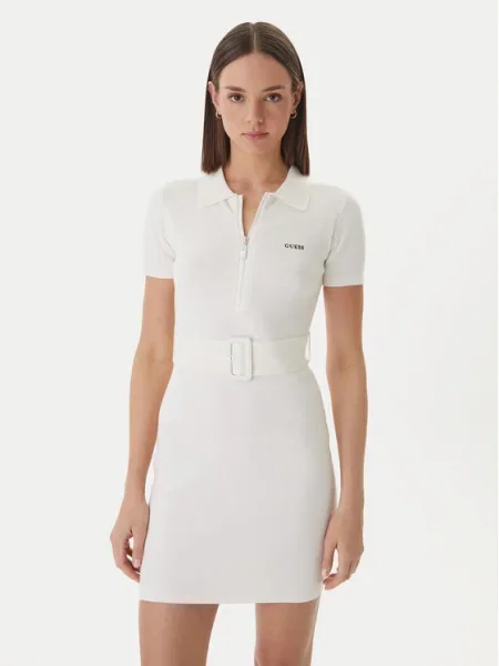 Guess Rochie tricotată alb