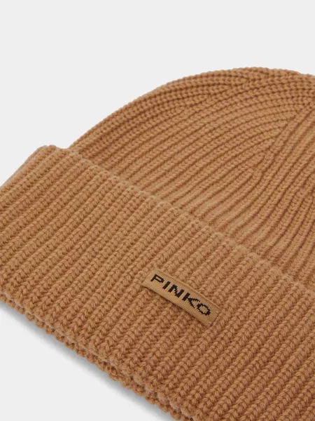 Шапка Pinko бежевая