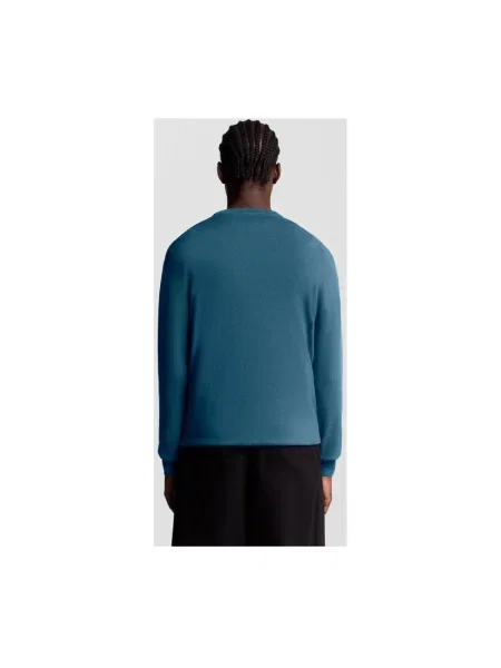 Sweter Lyle & Scott z wełny merino niebieski