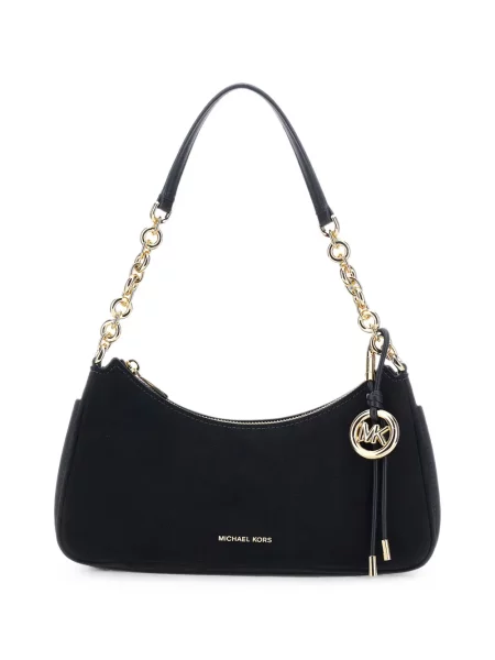 Geantă Michael Michael Kors cu autograf din satin negru