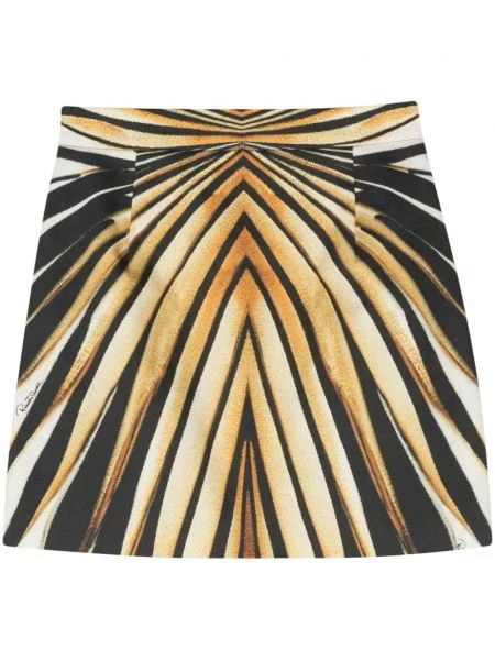 Fusta mini Roberto Cavalli cu imagine galben