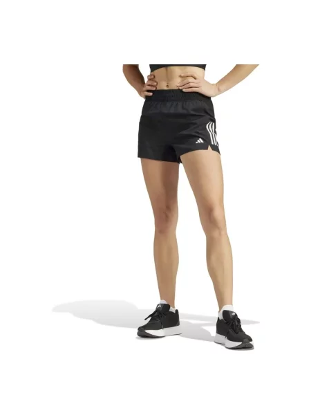 Szorty Adidas do biegania z wysoką talią z nadrukiem czarne