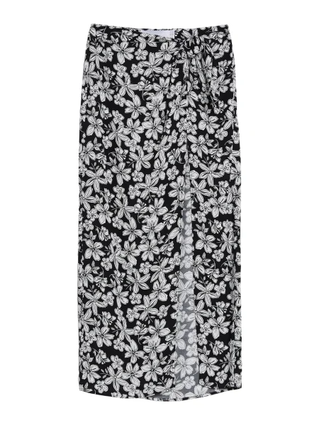 Bershka Sukně / offwhite černá