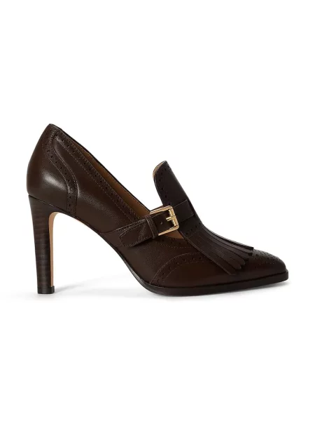 Pantofi cu toc Lauren Ralph Lauren cu platformă maro