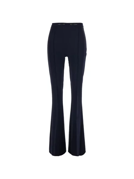 Cu centură pantaloni Elisabetta Franchi evazate albastru