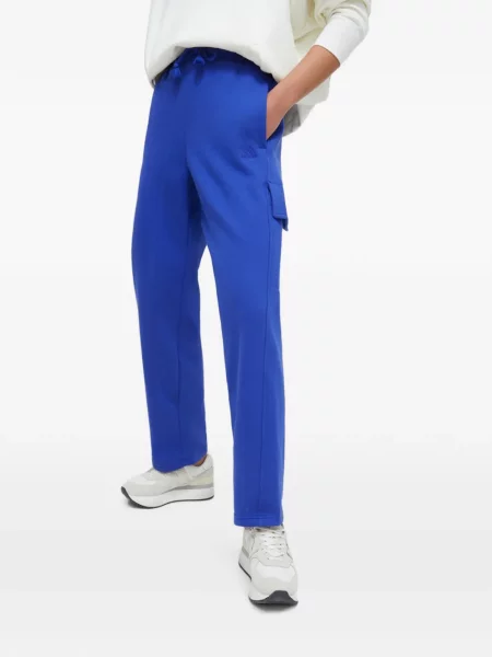 Pantaloni Adidas cu dungi cu autograf alergare albastru