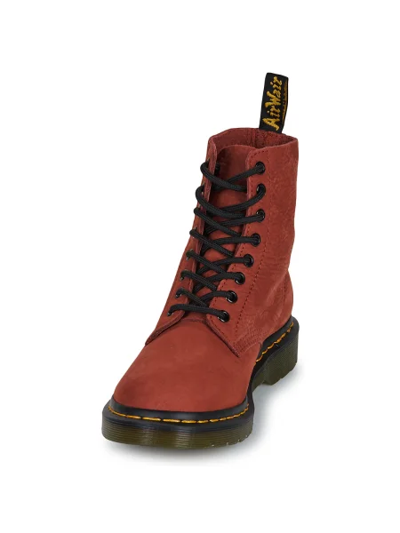 Botine Dr. Martens din nubuc roșu