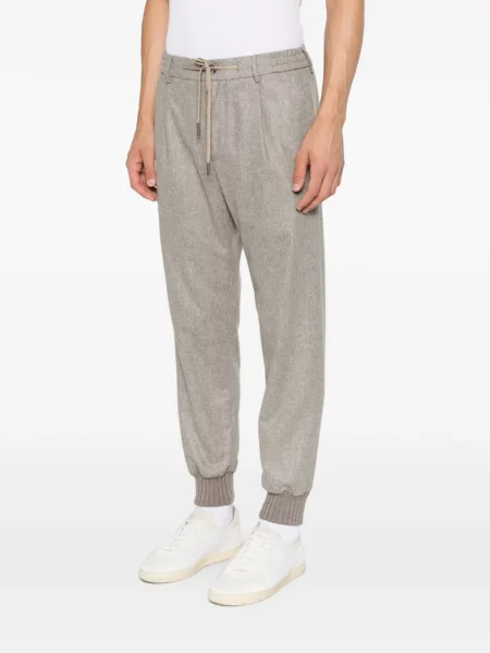 Pantaloni Tagliatore alergare cu cordon maro