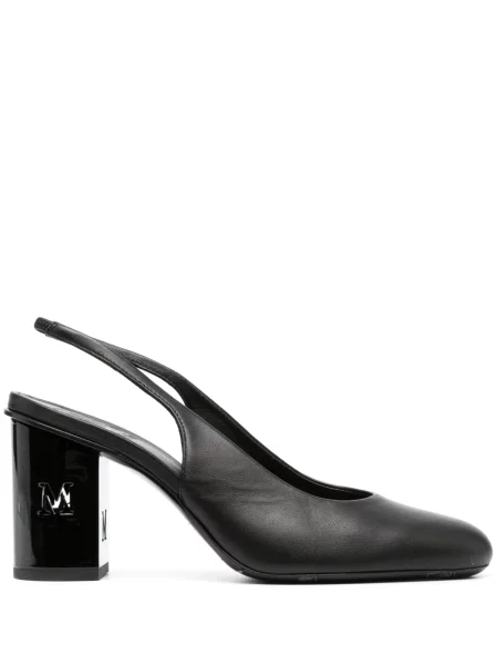 Pantofi cu toc Max Mara din piele slingback negru