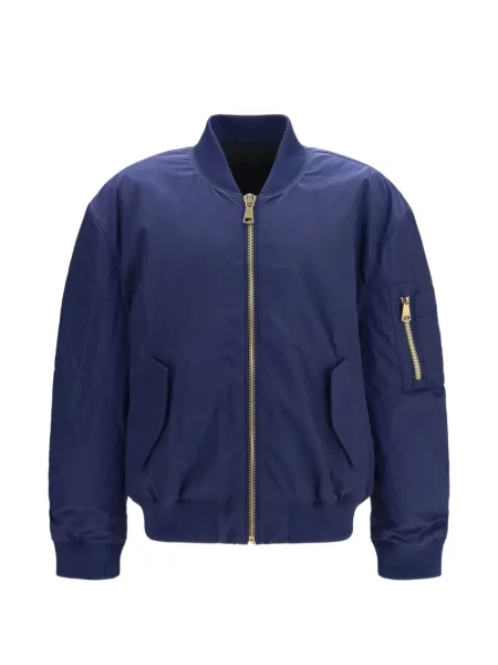 Geacă bomber Balmain cu broderie albastru