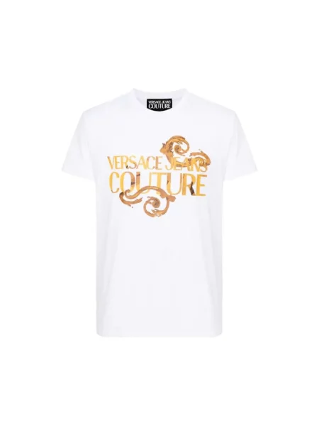 Koszulka Versace Jeans Couture z logo biała