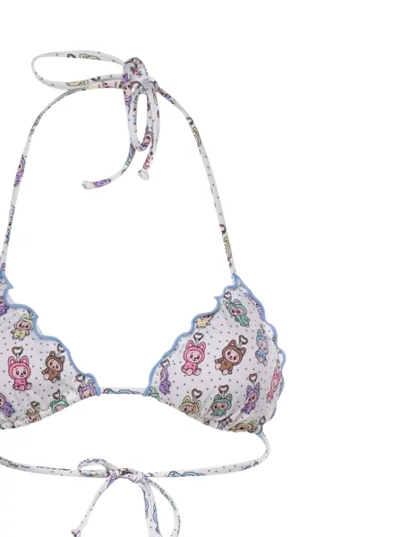 Bikini Mc2 Saint Barth cu volane alb