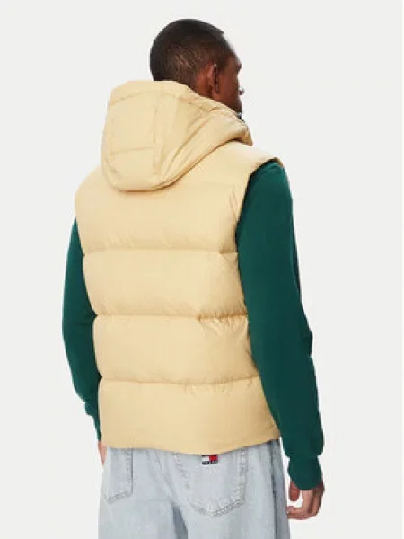 Tommy Jeans Brezrokavnik Svetlo bež