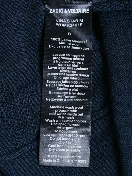 Cardigan Zadig&voltaire de lână albastru