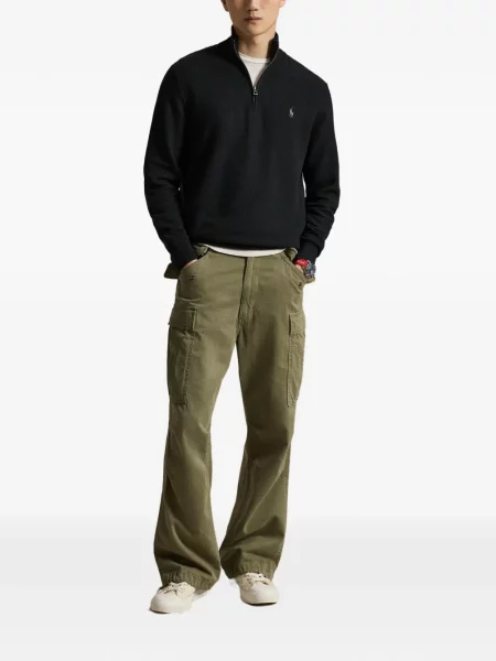 Gulerat șosete Polo Ralph Lauren de lână cu dungi negru