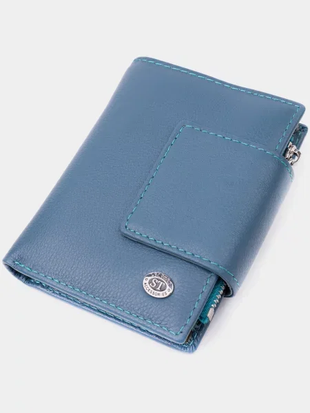 ST Leather Accessories Портмоне Шкіра бірюзовий