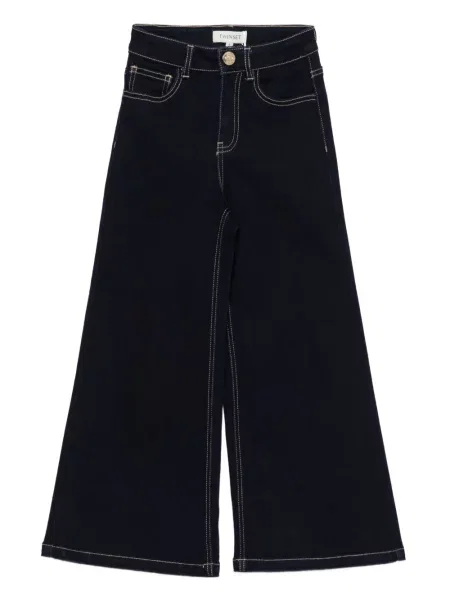 Szerokie jeansy dziecięce Twinset niebieskie