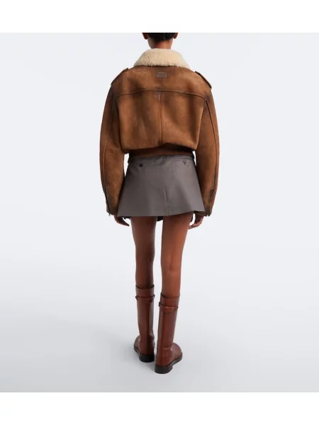 Sukňa Acne Studios sivá