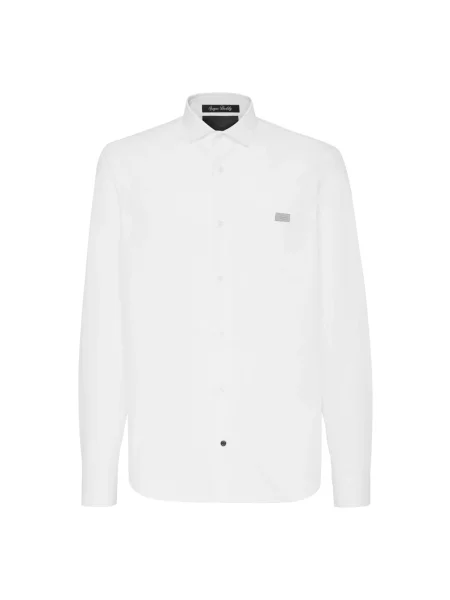 Koszula Philipp Plein w wężowy wzór biała