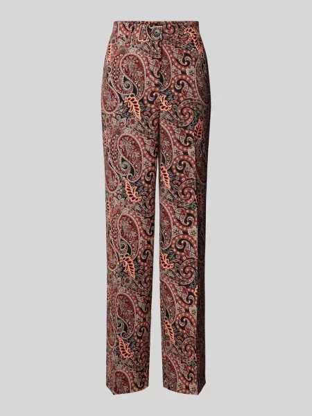 Spodnie szerokie o kroju regular fit z guzikiem z imitacji rogu model ‘MABLE MAVITA’ Vero Moda czerwone