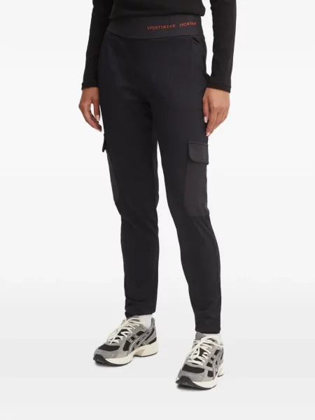 Pantaloni cargo Sportalm tricotate negru