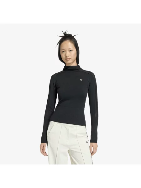 Плетена тениска Adidas Originals черно