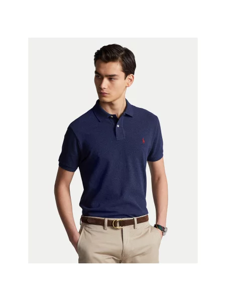 Polo Ralph Lauren Polo majica Mornarsko Custom Slim Fit modra
