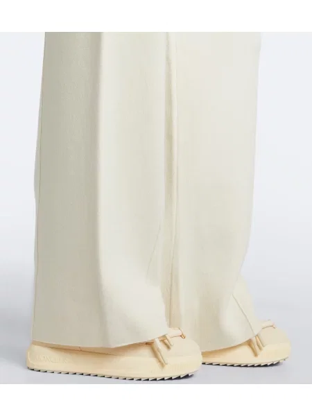 Pantaloni Moncler de lână bej